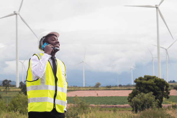 Worker With Wind Turbines (1)