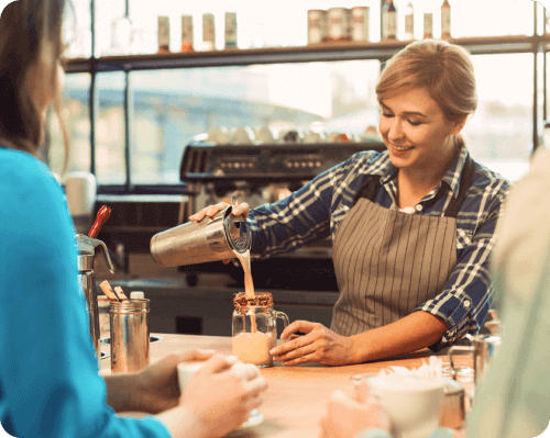 Lady Serving Coffee