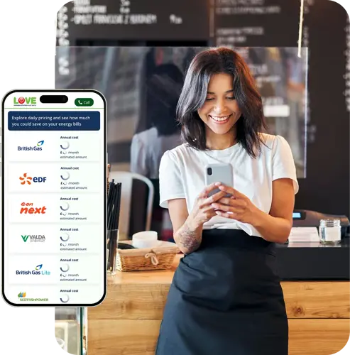 Small-business-owner-comparing-trusted-suppliers.