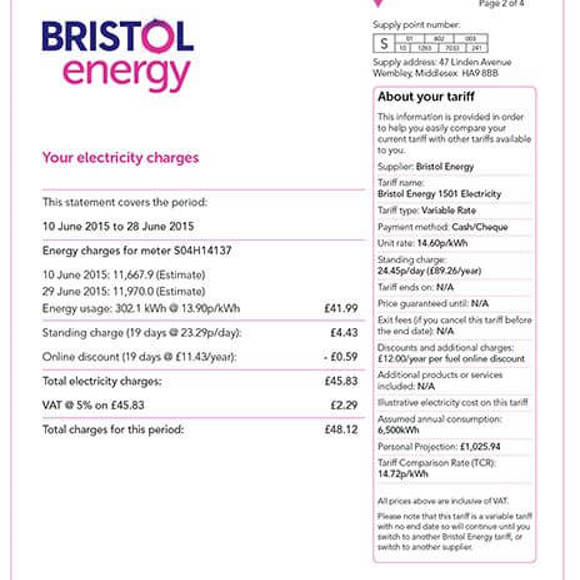 Bristol Energy Bill