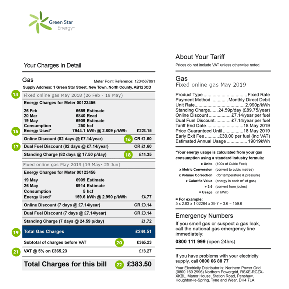 Green Star Energy Bill