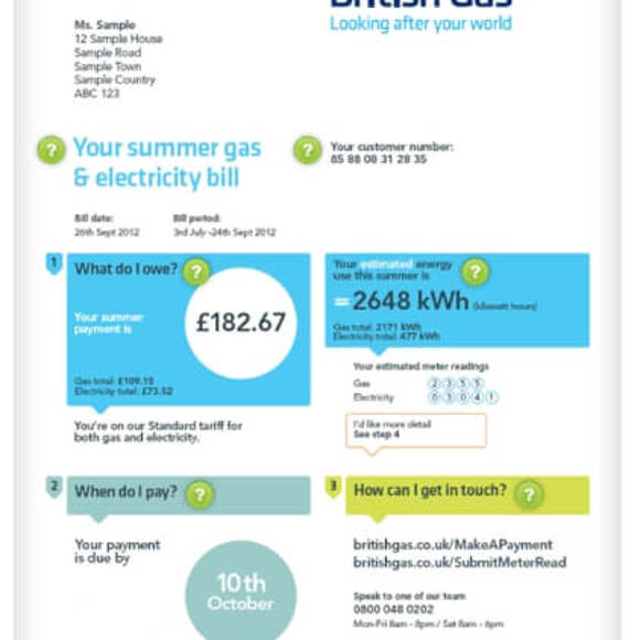 British Gas Bill